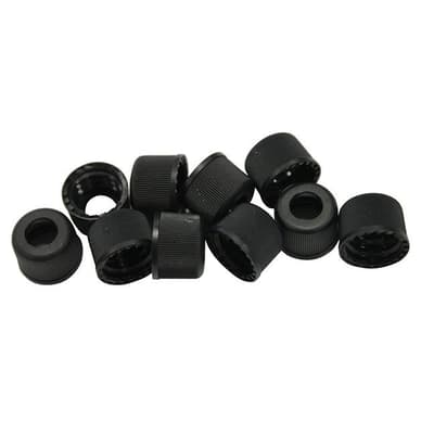 Chromatography Research Supplies 8 mm Black Screw Cap (100/pk)
